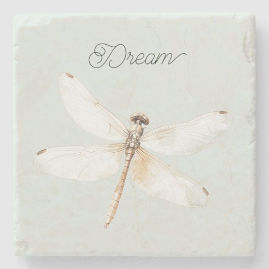 Mint Dragonfly Dream Stenen Onderzetter (Voorkant)