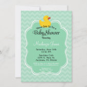 Mint Duck Baby shower Uitnodiging Genderneutraal (Voorkant)