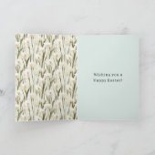 Mint Easter Bunny Calla Lilies Butterflies Kaart (Binnen)