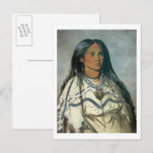 'Mint', een Mandaans Indiaas meisje, 1832 (kleuren Briefkaart (Voorkant / Achterkant)