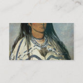 'Mint', een Mandaans Indiaas meisje, 1832 (kleuren Visitekaartje (Achterkant)