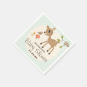 Mint Egg Woodland Deer Baby shower Servetten (Hoek)