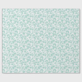 Mint Elegant Damask Print Cadeaupapier (Vlak)