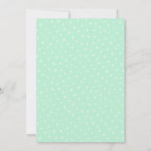 Mint Elephant Modern Baby shower Kaart (Achterkant)