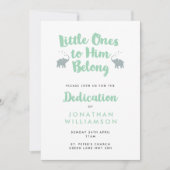 Mint Elephants Christelijke Uitnodiging tot bestem (Voorkant)