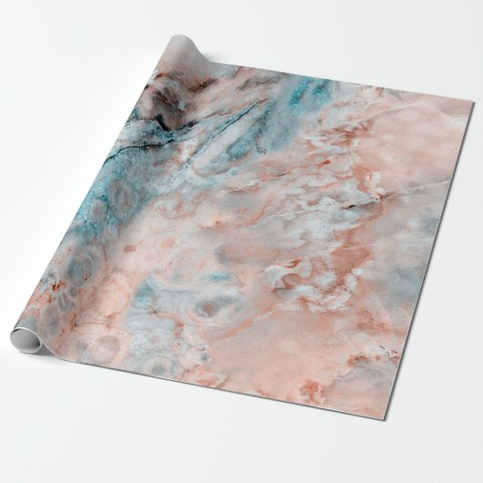 Mint Emperador marble onyx Cadeaupapier (Uitgerold)