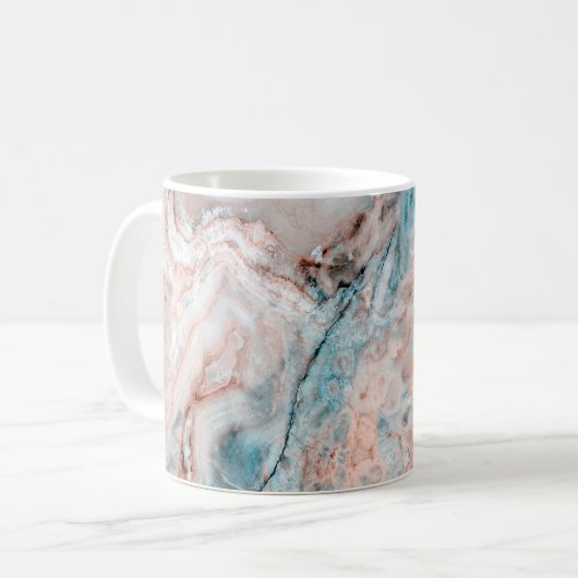 Mint Emperador marble onyx Koffiemok (Voorkant links)