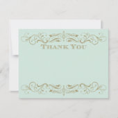  Mint en Antiek goudhuwelijk Bedankkaart (Voorkant)