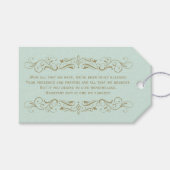  Mint en Antiek goudhuwelijk Cadeaulabel (Voorkant (Horizontaal))