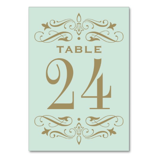 Mint en Antiek goudhuwelijk Kaart (Achterkant)