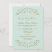 Mint en Antiek goudhuwelijk Kaart (Voorkant)