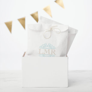 Mint en Beige  Lijst Monogram Bedankzakje
