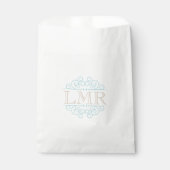 Mint en Beige Lijst Monogram Bedankzakje (Voorkant)