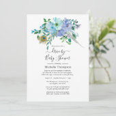 Mint- en blauw-boho-station via bridal of Baby sho Kaart (Staand voorkant)