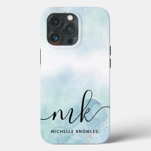 Mint en blauw Case-Mate iPhone case (Achterkant)