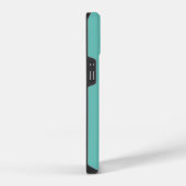 Mint en blauw kleurenblok telefoonhoesje iPhone hoesje (Rechterkant)