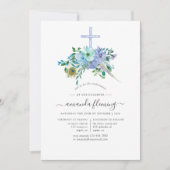 Mint en Blauwe Boho Bevestiging Kaart (Voorkant)