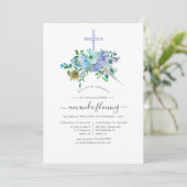Mint en Blauwe Boho Bevestiging Kaart (Staand voorkant)