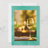 Mint en Blauwe Boho Wijn Thema Viering van het Lev Kaart (Achterkant)
