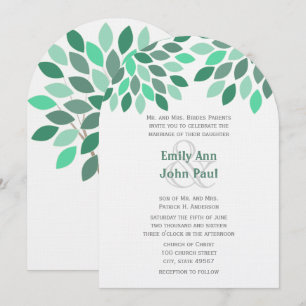 Mint en Blauwgroen Chrysanthemum Tree Fores Kaart