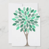 Mint en Blauwgroen Chrysanthemum Tree Fores Kaart (Achterkant)