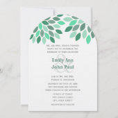 Mint en Blauwgroen Chrysanthemum Tree Fores Kaart (Voorkant)