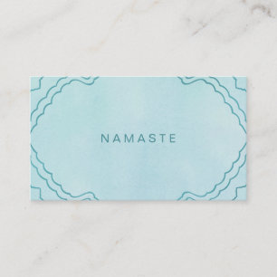 Mint en Blauwgroen Groen Eenvoudige Namaste Yoga D Visitekaartje