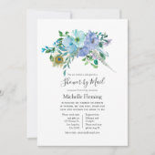 Mint en Blue Boho Baby of Vrijgezellenfeest per po Kaart (Voorkant)