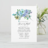 Mint en Blue Boho Baby of Vrijgezellenfeest per po Kaart (Staand voorkant)