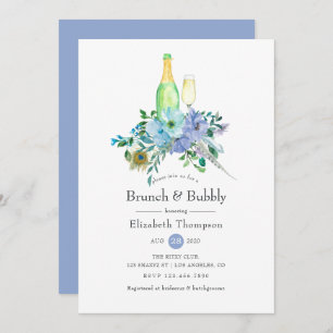 Mint en Blue Boho Brunch en Bubble Vrijgezellenfee Kaart