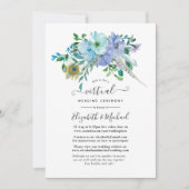 Mint en Blue Boho Floral Online Virtual Wedding Kaart (Voorkant)