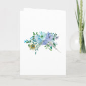 Mint en Blue Boho Floral Wedding Programma (Achterkant)