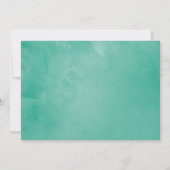 Mint en Blue Boho Floral Wedding Save the Date (Achterkant)