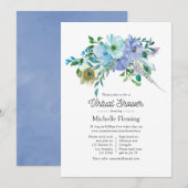 Mint en Blue Boho Virtual Baby shower Kaart (Voorkant / Achterkant)