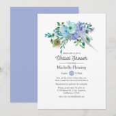 Mint en Blue Boho Virtual Bridal of Baby shower Kaart (Voorkant / Achterkant)