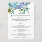 Mint en Blue Boho Wedding Menu (Voorkant)