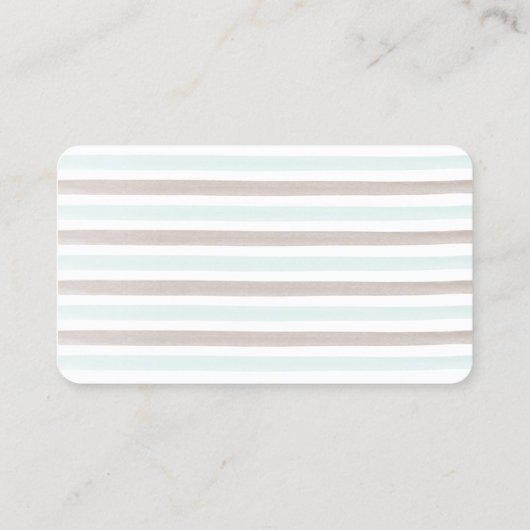 Mint en Brown Heart en Arrow Visitekaartje (Achterkant)