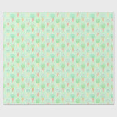 Mint en Chip Ice Cream Kegelpatroon Cadeaupapier (Vlak)