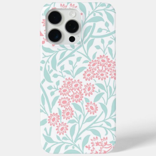 Mint en Coral Floral Damask Pattern Case-Mate iPhone Case (Achterkant)