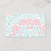Mint en Coral Floral Damask Pattern Contactkaartje (Achterkant)