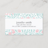 Mint en Coral Floral Damask Pattern Contactkaartje (Voorkant)
