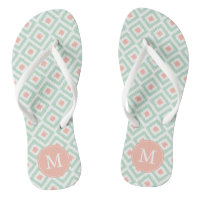 Mint en Coral Ikat Pattern