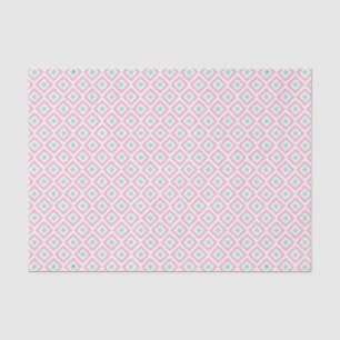 Mint en Coral Ikat Pattern Tissuepapier