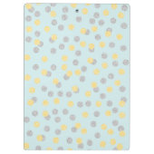 Mint en Faux Glitter Polka Dots Klembord (Achterkant)