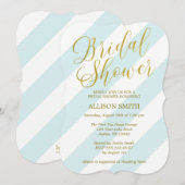 Mint en Faux Gold Script Typografie Vrijgezellenfe Kaart (Voorkant / Achterkant)