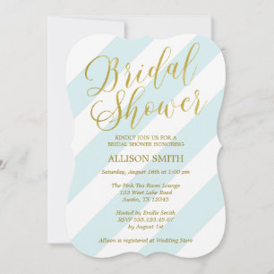 Mint en Faux Gold Script Typografie Vrijgezellenfe Kaart