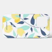 Mint en Geel Lemons Patroon Case-Mate iPhone Case (Achterkant (horizontaal))