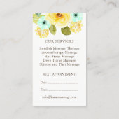 Mint en geel Visitekaartje Afsprakenkaartje (Achterkant)