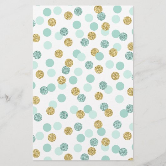 Mint en Glitter Baby shower Bingo Game Flyer (Achterkant)