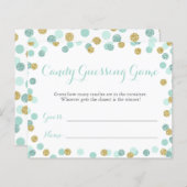 Mint en Gold Baby shower Snoep gaming (Voorkant / Achterkant)